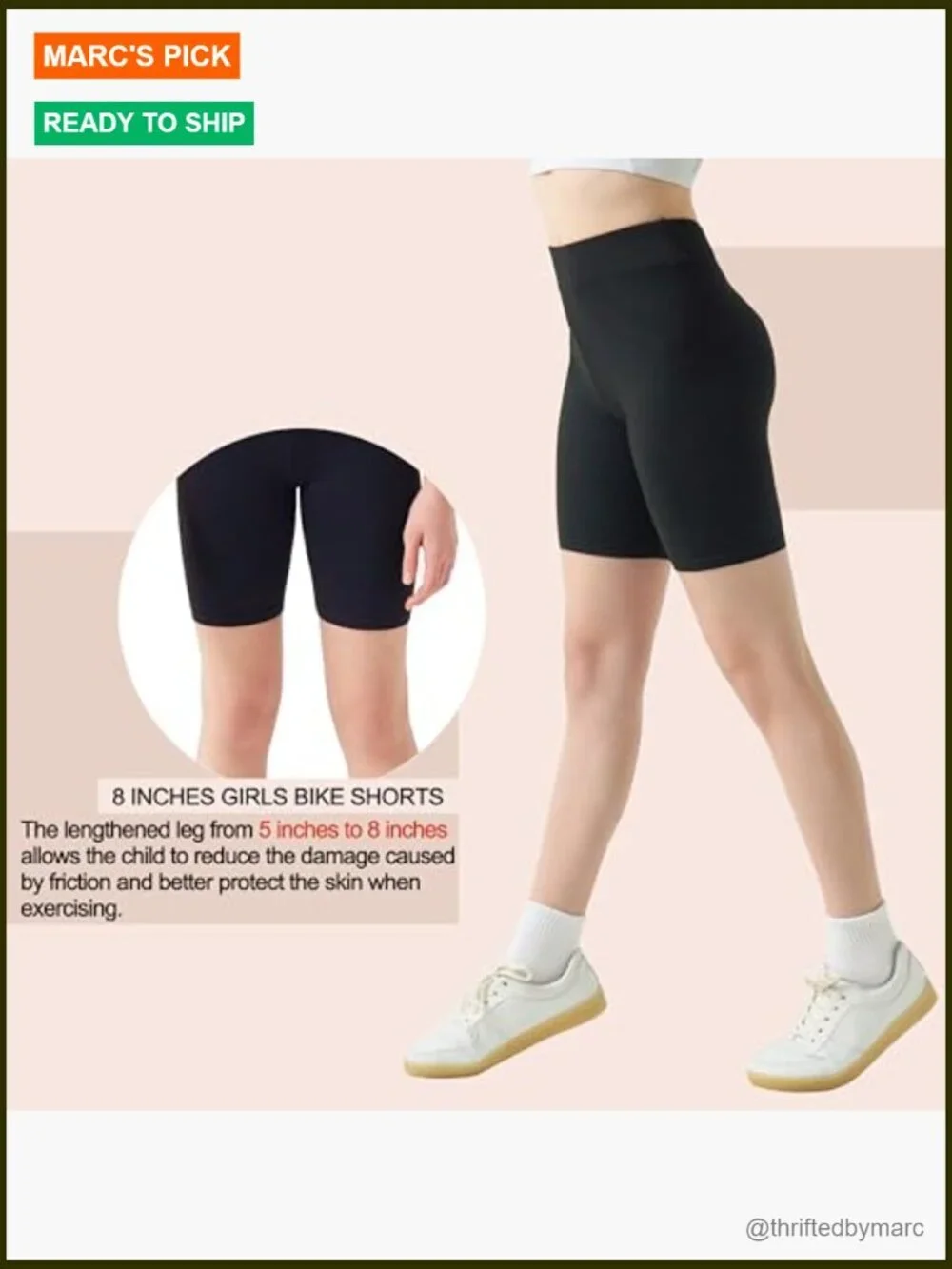 Girls Bike Shorts 8